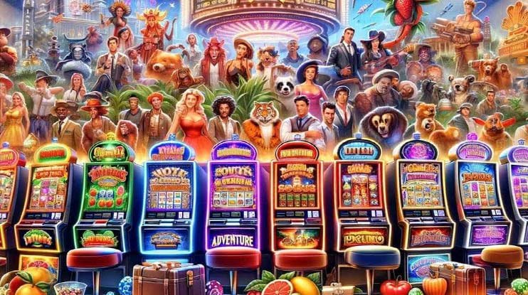 Antarmuka permainan Adventures Beyond Wonderland suria88 dengan gulungan slot dan kontrol di layar ponsel